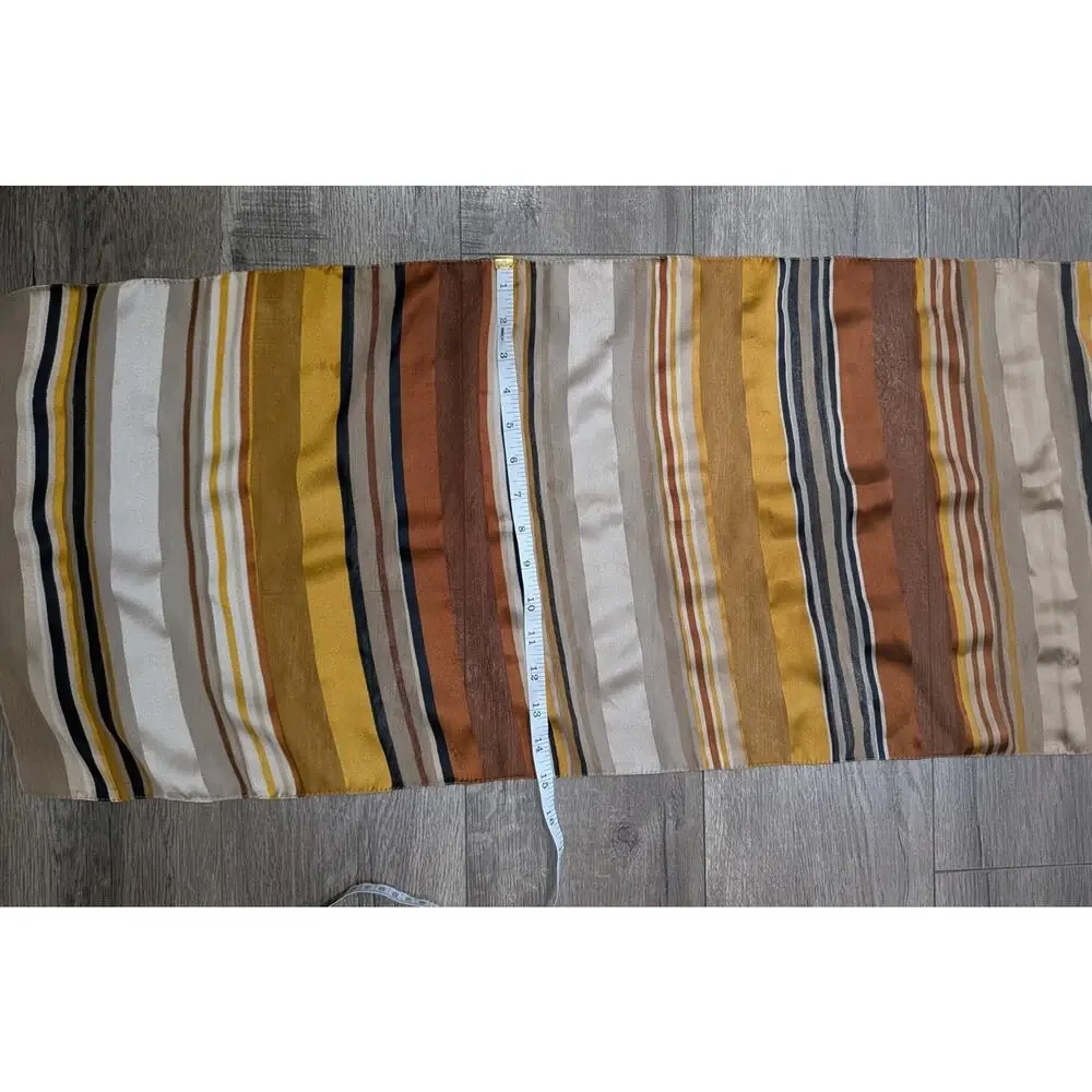 Vintage 100% Silk Striped 15